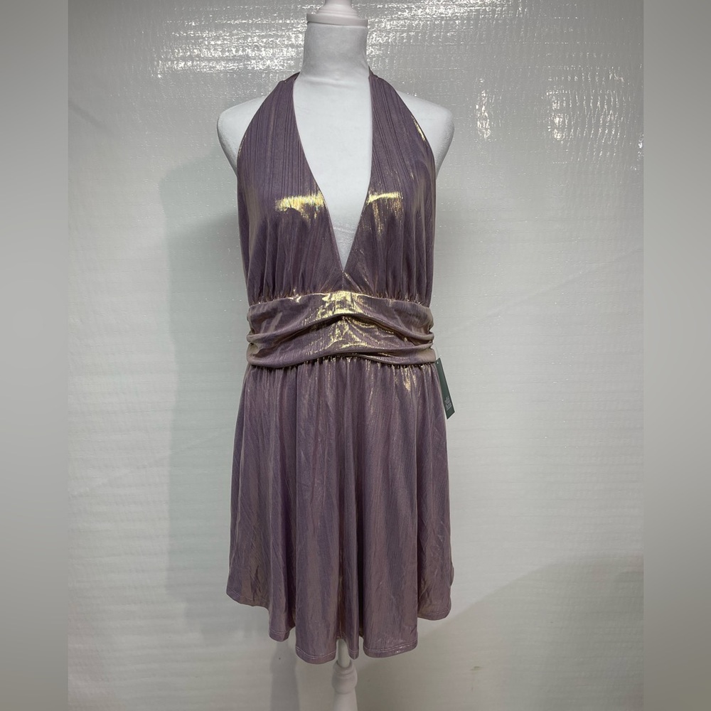 Purple metallic dress